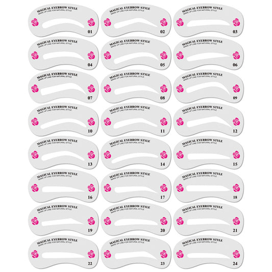 Eyebrow Shaping Stencil Kit (24 Pack)